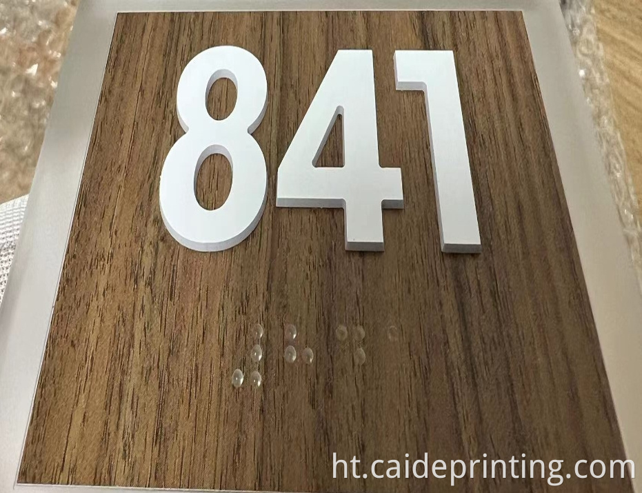 Nerjaveèi asye bray siy Stainless Steel Braille Sign